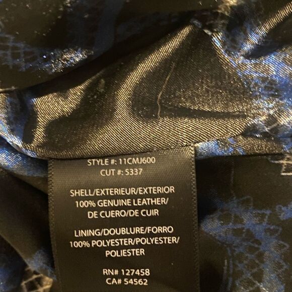 Affliction | Women’s Affliction White Leather jacket studded crop jacket NWT XL - Picture 12 of 13